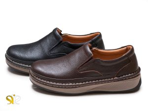 کفش چرم طبی مردانه مدل واران
