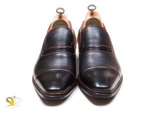 کفش دستدوز چرم مردانه بی بند مدل اسپانیایی