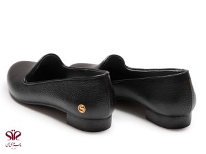 کفش زنانه چرمی مناسب برای محیط اداری و دانشگاهی مدل آیسل مشکی