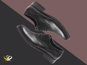 کفش مردانه دوینا هشت ترگ چرم مدل کارینو مشکی