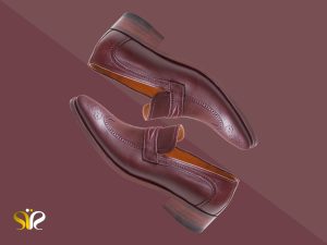 کفش مردانه مدل اشکی بی بند جدید زرشکی