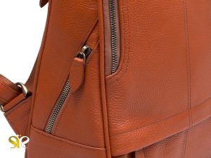 زیپ فلزی کوله مدل شاروم عسلی