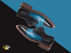 ست مشکی آبی کفش مدل شایان وی آی پی