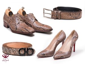 ست چرمی پوست ماری مدل راگا