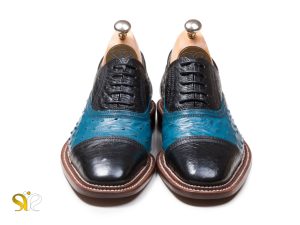 عکس کفش آبی مشکی مدل شایان وی آی پی مردانه
