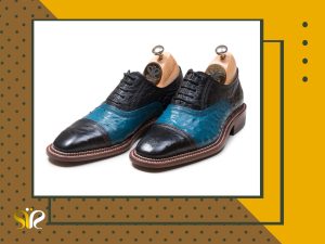 عکس کفش مشکی آبی مدل شایان وی آی پی