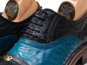 مدل کفش مردانه مشکی آبی مدل شایان وی آی پی