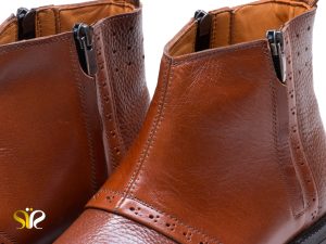 نیم بوت چرم مردانه مدل کاسینی