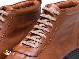 نیم بوت چرم مردانه مدل کریستین رنگ عسلی