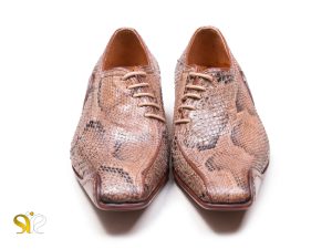 کفش مردانه پوست ماری چپ بند مدل سیستان