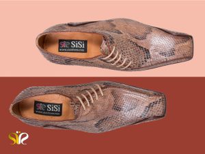 کفش مردانه چپ بند پوست ماری مدل سیستان