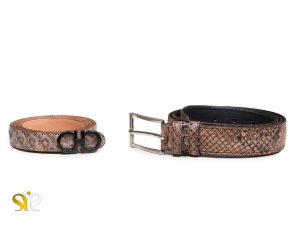 کمربند چرم پوست ماری زنانه مدل راگا