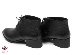 نیم بوت زنانه چرمی مناسب برای محیط اداری و دانشگاهی مدل سیتا مشکی