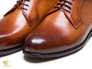 چرم مات عسلی کفش مردانه