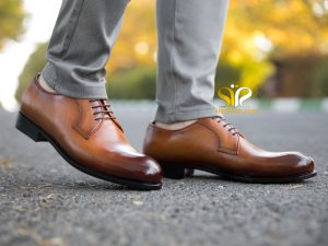 عکس کفش مردانه کلاسیک عسلی
