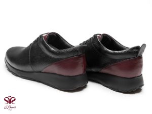 کفش زنانه چرمی با زیره سبک مدل پانیذ مشکی