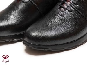 کفش زنانه چرمی مناسب برای محیط اداری مدل پانیذ مشکی