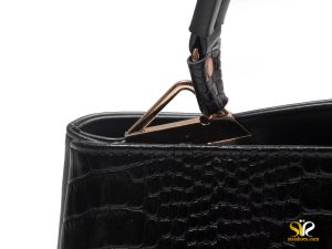کیف زنانه مدل فانو کروکودیلی مشکی -3