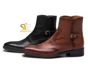 نیم بوت مردانه چرم مدل مارتین پلاس
