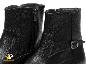 نیم بوت مردانه چرم مدل مارتین پلاس مشکی