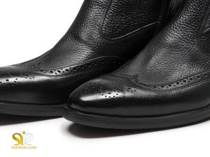 نیم بوت مشکی مردانه چرمی