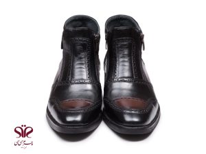 نیم بوت چرم مردانه دستدوز مدل سهند 2