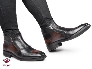 نیم بوت چرم مردانه دستدوز مدل سهند 6