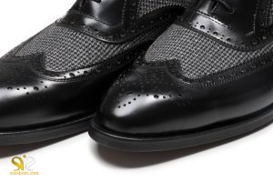 کفش ترکیب چرم و پارچه