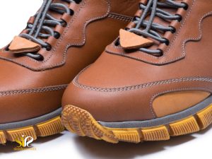 نیم بوت چرم مردانه عسلی