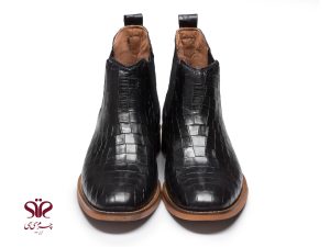 نیم بوت چرم مردانه مدل باتیستا رنگ مشکی 2