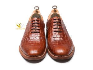 کفش چرم مردانه مدل باتیستا عسلی