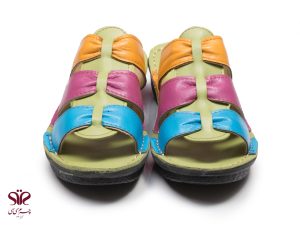 صندل دخترانه رنگی مدل رنگین کمان