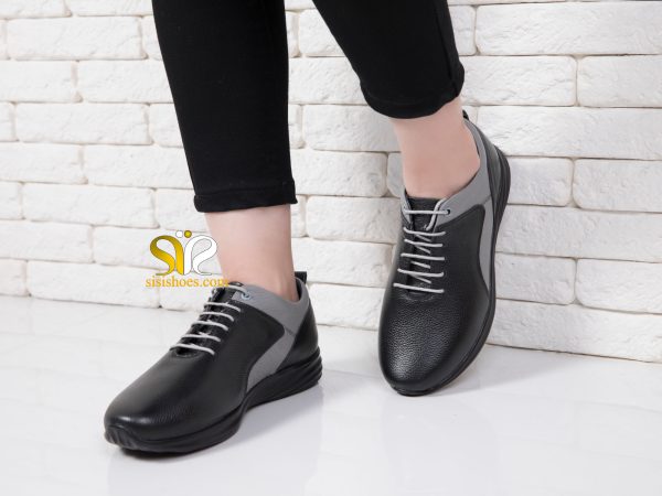 کفش آزیتا مشکی طوسی