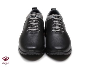 کفش زنانه لژدار چرمی مدل آزیتا مشکی