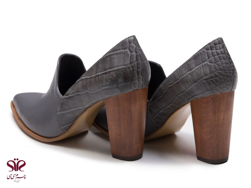 کفش زنانه چرمی مناسب برای محیط اداری و رسمی مدل آنجلا طوسی