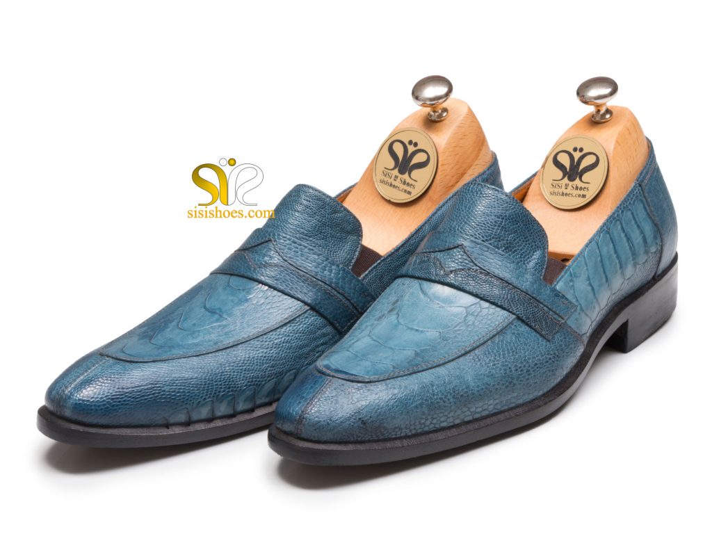 عکس مدل کفش مجلسی آبی مردانه