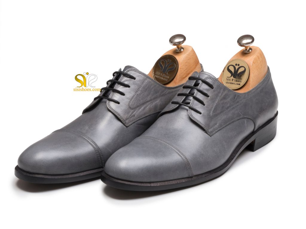 عکس کفش مجلسی مردانه رنگ طوسی