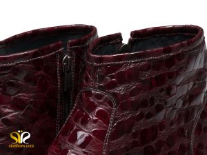 بوت مجلسی مردانه مدل هلمن رنگ زرشکی