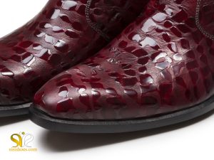 چرم شیک زرشکی