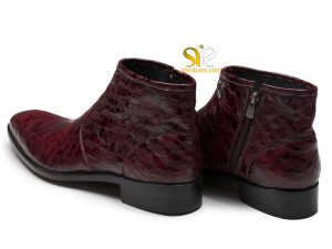 نیم بوت چرم دستدوز