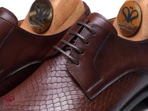 کفش مجلسی مردانه مدل آمستردام قهوه ای 4