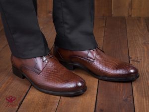 کفش مجلسی مردانه مدل آمستردام قهوه ای 8