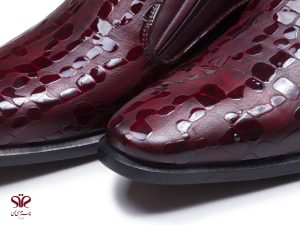 چرم زرشکی شیک