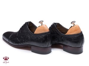کفش مردانه چرم شترمرغ مدل رامتین