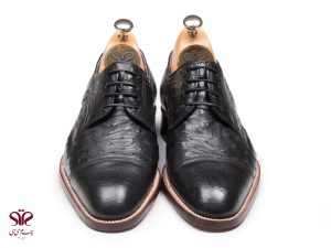 کفش مردانه چرم شترمرغ مدل ماتیا