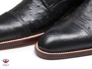 کفش مردانه چرم شترمرغ مدل ماتیا