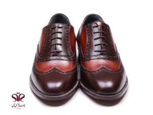 کفش چرم مردانه مدل سورن رنگ قهوه ای ترکیبی 2