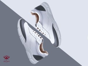 اسنیکر زنانه سفید طوسی مدل لیوسا