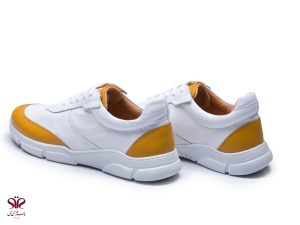 اسنیکر سفید و نخودی زنانه