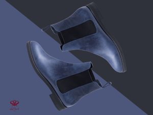 نیم بوت زنانه مدل نرمین رنگ آبی 1